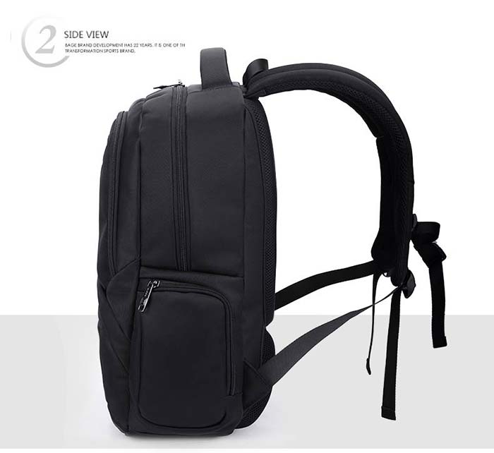 黑色雙肩包定制